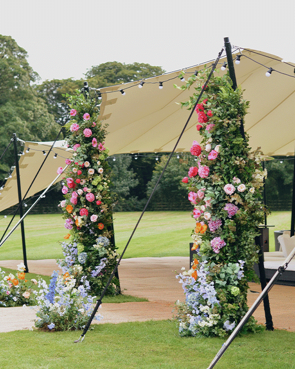 Luxury floral display at corporate business event in Surrey